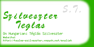 szilveszter teglas business card