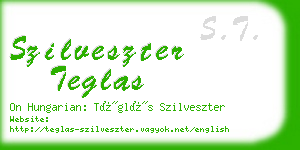 szilveszter teglas business card